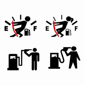 برچسب بدنه خودرو طرح باک بنزین کد 47 مجموعه 4 عددی