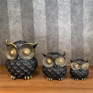 مجسمه طرح جغد مدل 03  مجموعه 3 عددی