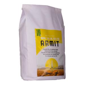 کود ان پی کی سه هجده آرمیت کد 18-18-18 وزن 10 کیلو‌گرمی