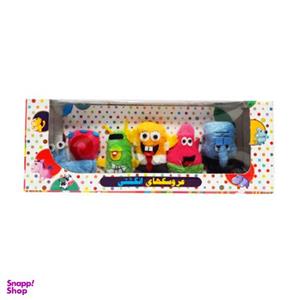 عروسک بند انگشتی مدل باب اسفنجی و پاتریک بسته 5 عددی