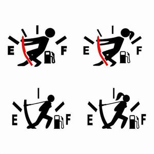 برچسب بدنه خودرو طرح باک بنزین کد 48 مجموعه 4 عددی