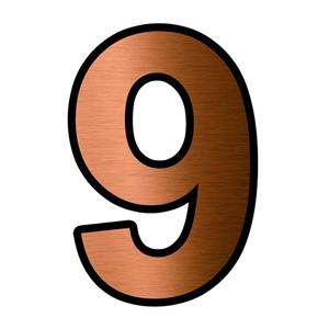 تابلو راهنما آژنگ طرح مستطیل مدل شماره و اعداد کد NUC-9-436