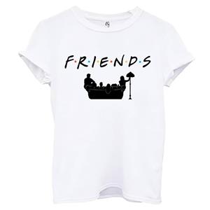 تی شرت آستین کوتاه زنانه اسد طرح Friends کد 102 