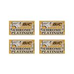 تیغ یدک سنتی بیک مدل Platinum Chromium Double Edge مجموعه 4 عددی