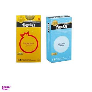 کاندوم فیستا مدل Pomegranate بسته 12 عددی به همراه کاندوم فیستا مدل Ultra Thin بسته 12 عددی