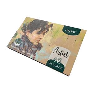 پاستل روغنی 48 رنگ آریا مدل Artist-Girl