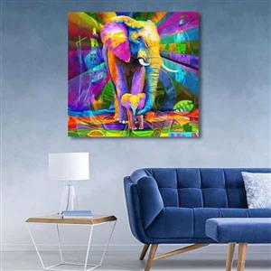 تابلو بوم طرح فیل رنگی کد ART-3131