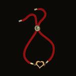 دستبند طلا 18 عیار زنانه آمانژ مدل قلب کد D9640