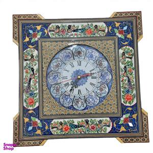 ساعت خاتم کاری مدل چهارگوش گل و مرغ کد 99 -