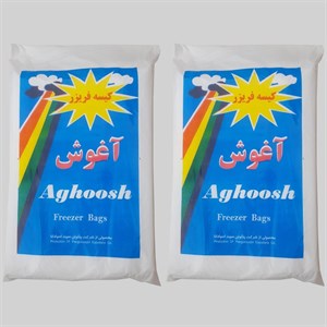 کیسه فریزر آغوش مدل ضخیم 25.35 دو بسته 600 عددی