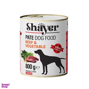 کنسرو غذای سگ شایر مدل BeefVegetable وزن 800 گرم بسته 6 عددی