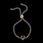 دستبند طلا 18 عیار زنانه آمانژ مدل قلب کد D9552