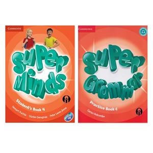 کتاب Super Minds And Super Grammar 4 اثر جمعی از نویسندگان انتشارات الوندپویان دو جلدی
