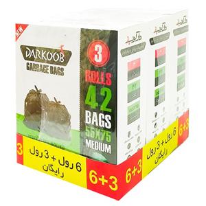 کیسه زباله دارکوب مدل DAR ZBOXsabz SMAL42 سه بسته 42 عددی 