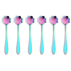 قاشق چای خوری مدل Flower line کد 00633 مجموعه 6 عددی