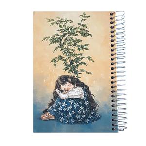 دفترچه یادداشت 100 برگ دوکادفتر مدل 18 طرح دختر و درختچه