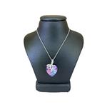 گردنبند نقره زنانه سواروسکی مدل پاپیون و قلب جواهری کد 30006
