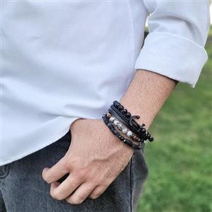 دستبند مردانه مدل لنگر کد056