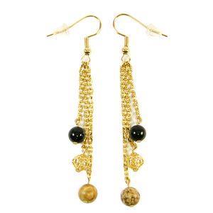 گوشواره طلا 18 عیار زنانه مانچو مدل efg001 -