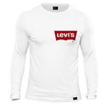 تی شرت آستین بلند مردانه مدل LEVIS کد B27 رنگ سفید