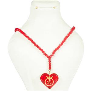 گردنبند طلا 24 عیار زنانه آلتین هنر مدل قلب انار کد 100491 