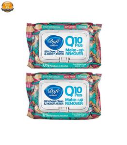 دستمال مرطوب پاک کننده آرایش Q10 مجموعه 2 عددی