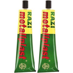 چسب آهن رازی مدل متال پلاست حجم 100 میلی لیتر بسته 2 عددی