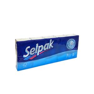دستمال کاغذی جیبی 10 برگ سلپک مدل super soft بسته 10 عددی