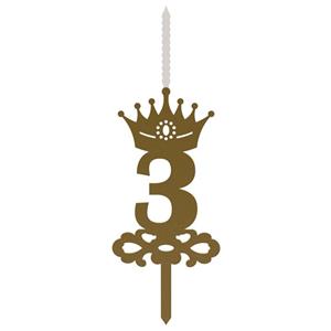 شمع تولد طرح عدد 3 کد NOA_G_3