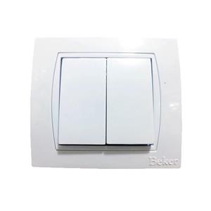 کلید دو پل بکر مدل BE02 بسته 5 عددی