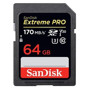 کارت حافظه SD سندیسک مدل SD Card 64GB 170mbs ظرفیت  64 گیگابایت