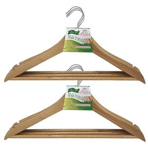 چوب لباسی مدل چوبی بسته 6 عددی