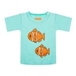 تی شرت آستین کوتاه نوزادی هاگز طرح Ocean کد HS63