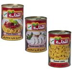 کنسرو ذرت شیرین و مایه ماکارونی و قارچ اسلایس انتخاب - 420 گرم مجموعه 3 عددی