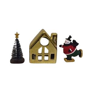 دکوری مدل درخت کریسمس و آدم برفی مجموعه سه عددی