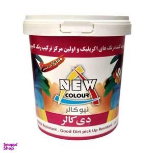 رنگ اکریلیک سفید مات نیوکالر مدل دی کالر وزن 1000 گرم