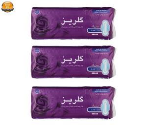 نوار بهداشتی گلریز مدل بالدار مجموعه 3 عددی
