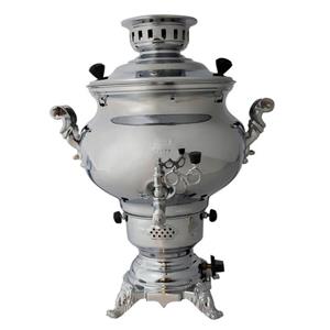 سماور گازی اکسیر مدل شکمی ساده کد 2800 گنجایش 10 لیتر