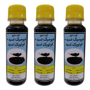 کود مایع اسید هیومیک و اسید فولویک مدل 2022 حجم 120 میلی لیتر بسته سه عددی