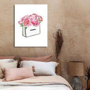 تابلو بوم طرح گل و شنل کد ART-3157