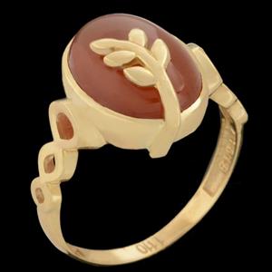 انگشتر طلا 18 عیار زنانه طلای مستجابی مدل عقیق بی نهایت کد 6705 -