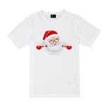 تی شرت آستین کوتاه دخترانه مدل کریسمس کد B10 رنگ سفید