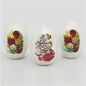 تخم مرغ تزیینی هفت سین طرح گل کد FF002