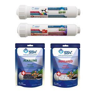 فیلتر دستگاه تصفیه آب اس اس وی مدل A.I مجموعه 2 عددی به همراه شارژ یدک کد 01 وزن 140 گرم مجموعه 2 عددی