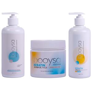 شامپو مو بویسا مدل کراتینه وزن 500 گرم مجموعه 2 عددی به همراه ماسک مو وزن 500 گرم