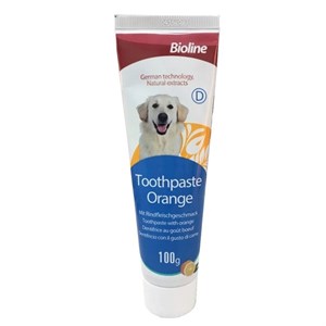 خمیر داندان سگ بایولاین مدل Toothpaste Orange وزن 100 گرم