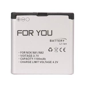 باتری موبایل مدل BP-6MT ظرفیت 1100 میلی آمپر ساعت مناسب برای گوشی موبایل نوکیا N81 / N82