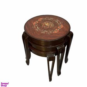 میز عسلی مدل سپیدار مجموعه 3 عددی