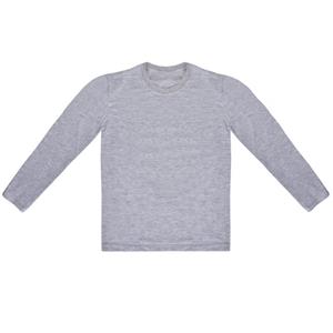 تی شرت آستین بلند بچگانه مدل ساده کد K01 رنگ طوسی