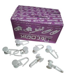 گیره پرده اطلس مدل قفلی بسته 100 عددی